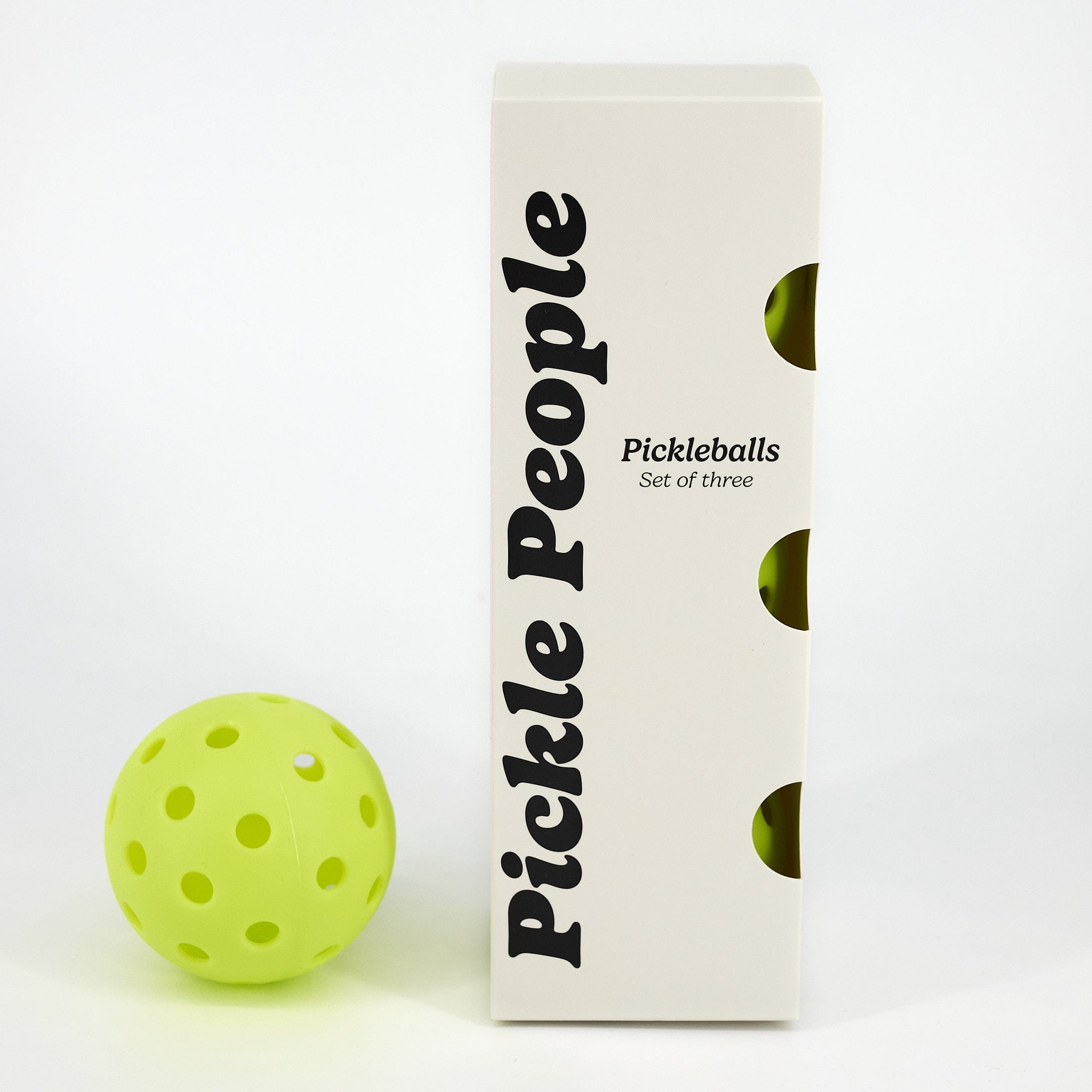 Hybrid Green Pickleballs | 40 Holes| Set of 3